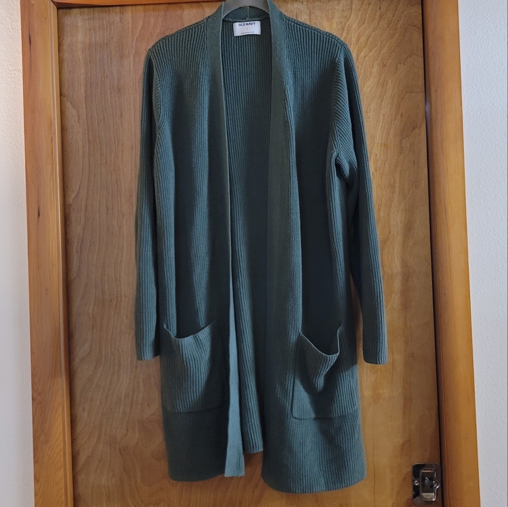 NWOT Old Navy, green cardigan, size large